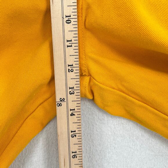 RODIN Vintage Y2K 80s 90s Pleated Denim Shorts Womens Small 27 Mustard Yellow - Picture 15 of 16